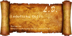 Ledofszky Dolli névjegykártya